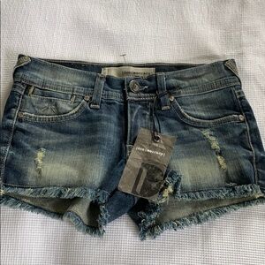 Denimocracy denim shorts size 23 distressed
